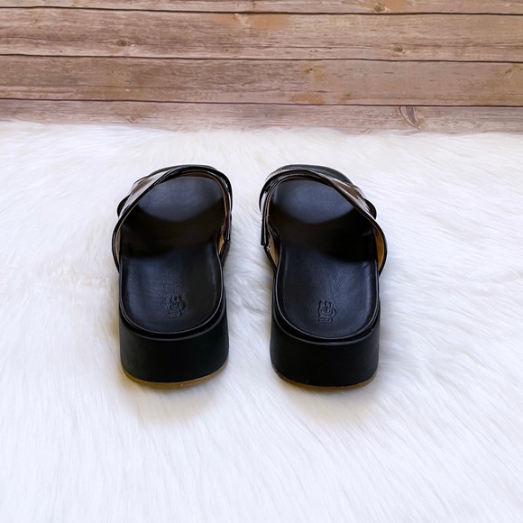 UGG Emily Patent Leather Black Slide Sandals - Picture 5 of 6